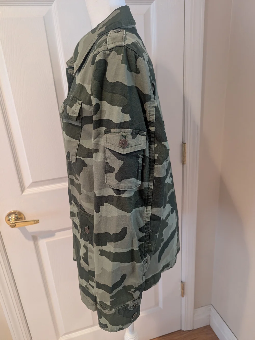 J. Crew Women's Camouflage Utility Jacket in Olive Green